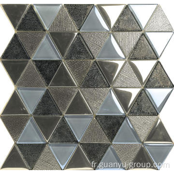 Mosaïque de verre Metal Look elegent Style américain